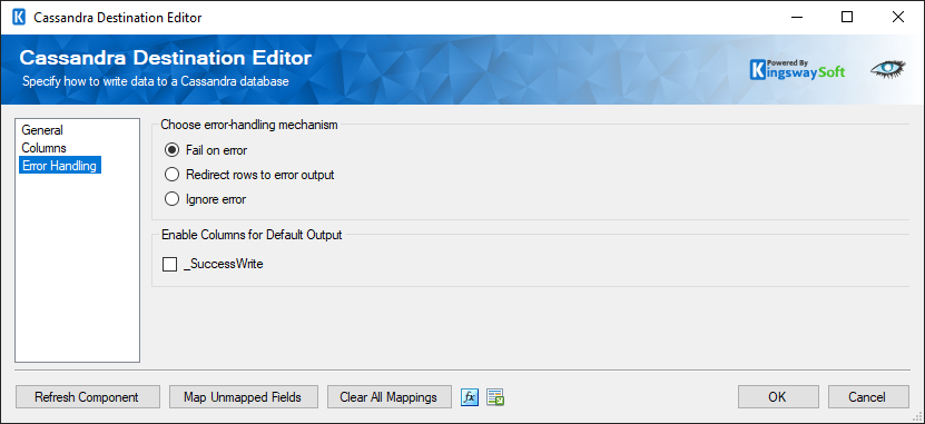 Cassandra Destination Editor - Error Handling